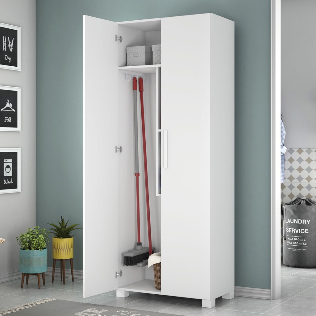 Armário Multiuso Martino 2 Portas Branco - Pnr Móveis em Oferta na Shopee