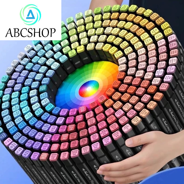 12/24/36/48/60/80/120/168 Cores Caneta Marcadora Com Ponta Dupla/Pintura De Arte/Aquarela/Material Escolar/Escritório