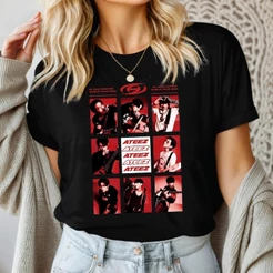 「Mina Hana」Camiseta Unissex 2026 Streetwear Ateez World Tour