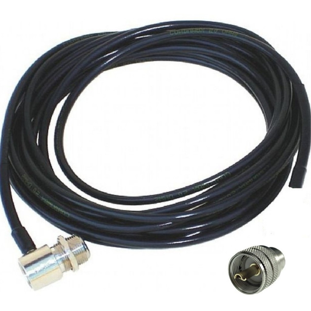 Cabo Coaxial Para Px Py  RG58 95% malha 50 ohms data link 5,5 para radio px  Metros  Com Conector Souto