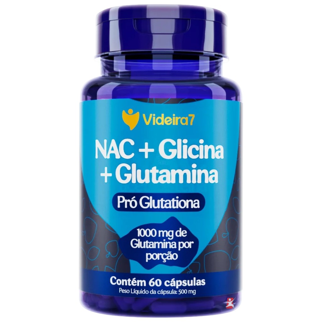 NAC + GLICINA + GLUTAMINA - PRÓ GLUTATIONA 60 CAPSULAS ACETILCISTEINA - VIDEIRA 7 em Oferta na Shopee