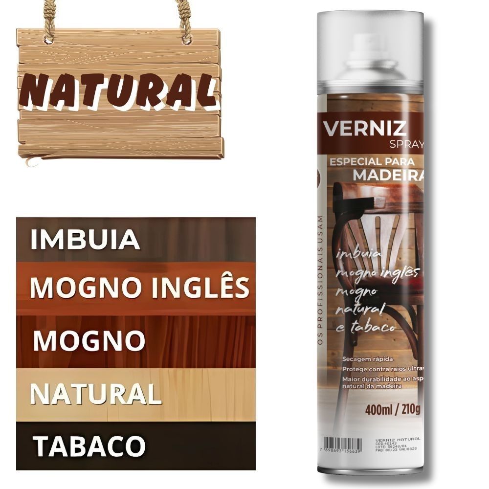 VERNIZ SPRAY 400ML NATURAL ETANIZ em Oferta na Shopee