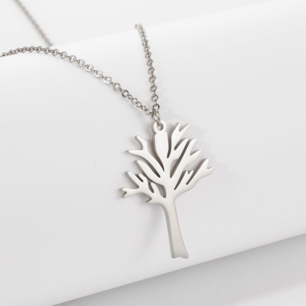 Colar Árvore da Vida Dourado Feminino Pingente Minimalista Elegante Presente — imagem 2 de 2