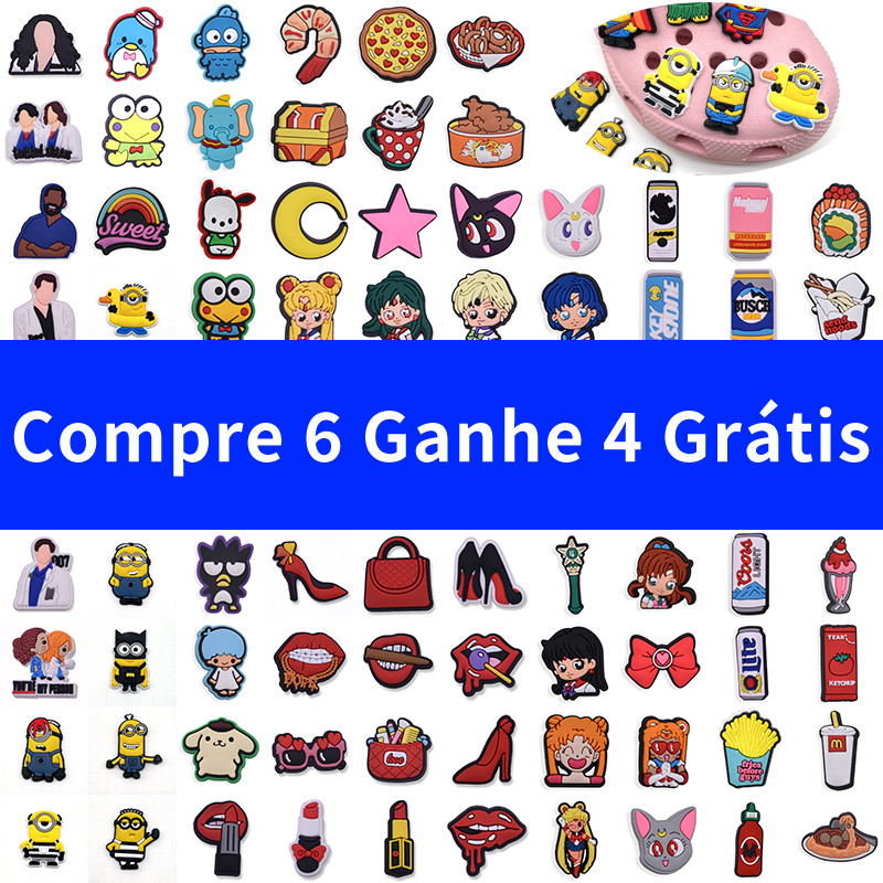 Decoração De Sapato Para Alfinetes De Tamanco Botão DIY De Desenho Animado Da Moda