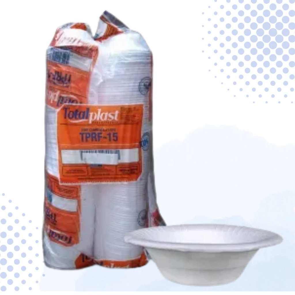 20 Unid. Pote Cumbuca Térmica Descartável Isopor Branca Prato Fundo Cuia P/ Caldo Sorvete Sopa Açaí.