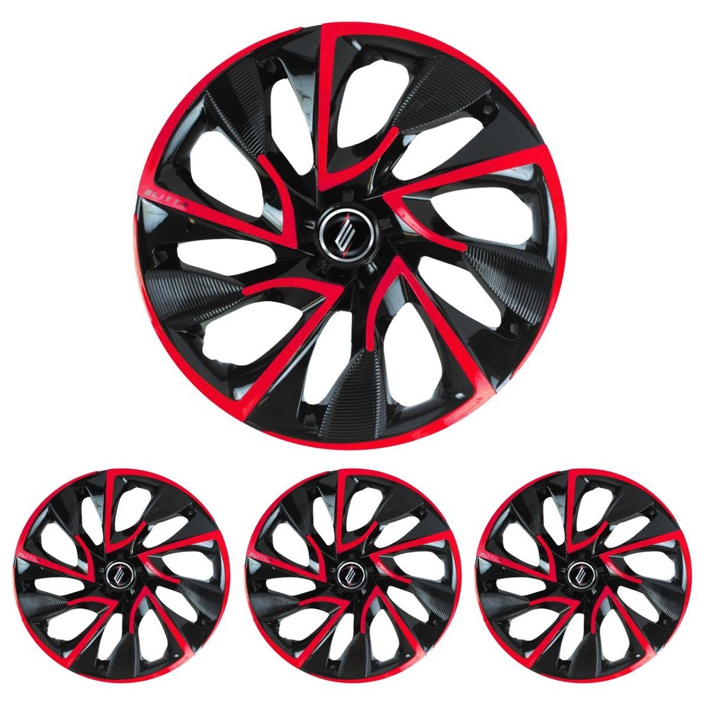 Jogo Calota Aro 14 DS4 Red Cup Sandero Logan Clio Scenic Kwid Symbol Duster Megane + Selo Resinado