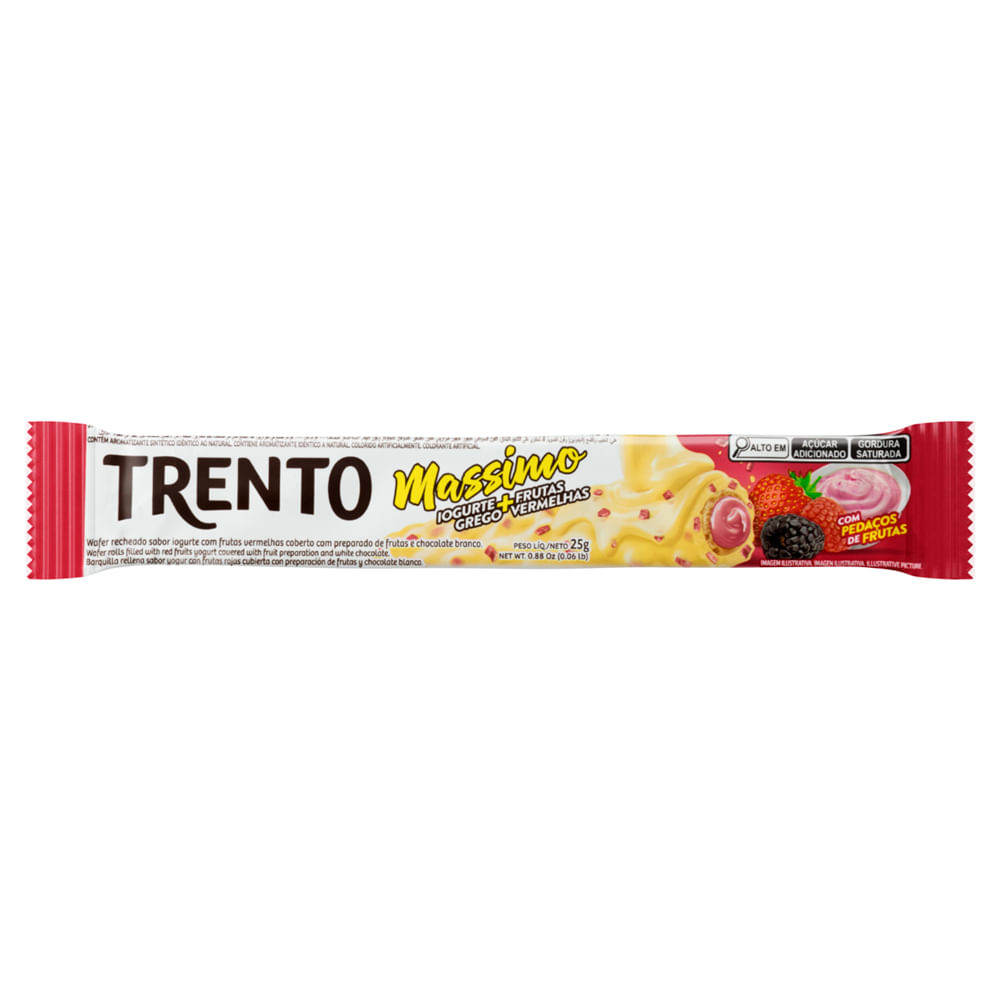 Chocolate Trento Massimo Iogurte Grego e Frutas Vermelhas 25g - Food & Beverages