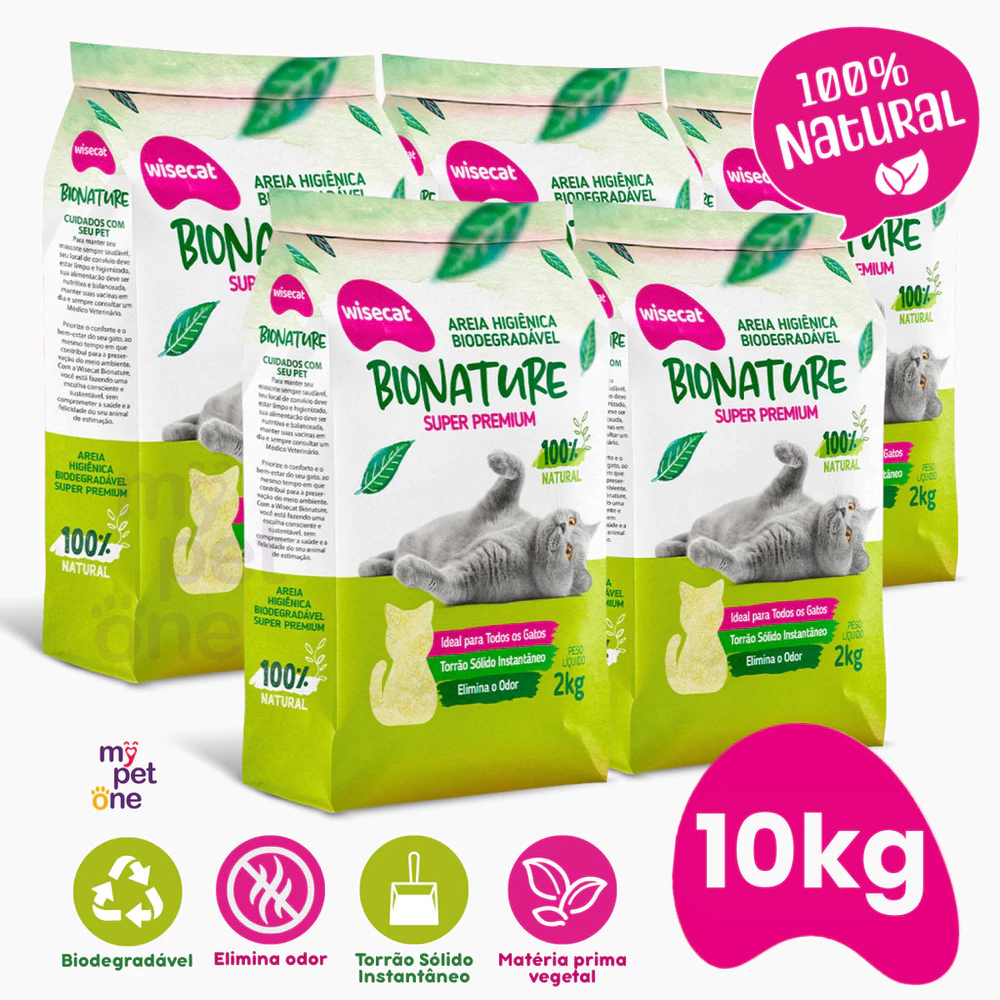 Kit 5 Areia Bionature Grossa Verde - 2Kg