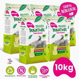 Kit 5 Areia Bionature Grossa Verde - 2Kg