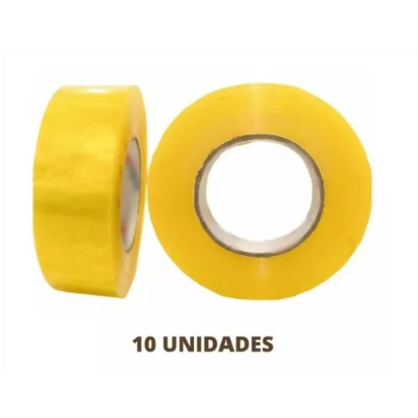 Fita Adesiva Kit Com 10 Rolos de 300m cada Transparente Durex Importado