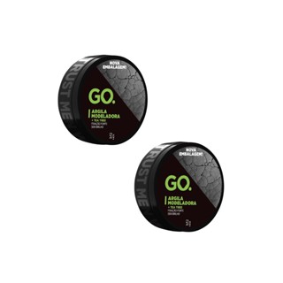 Kit 2 Pomada de Argila Modeladora Go Man fixação forte efeito matte em Oferta na Shopee