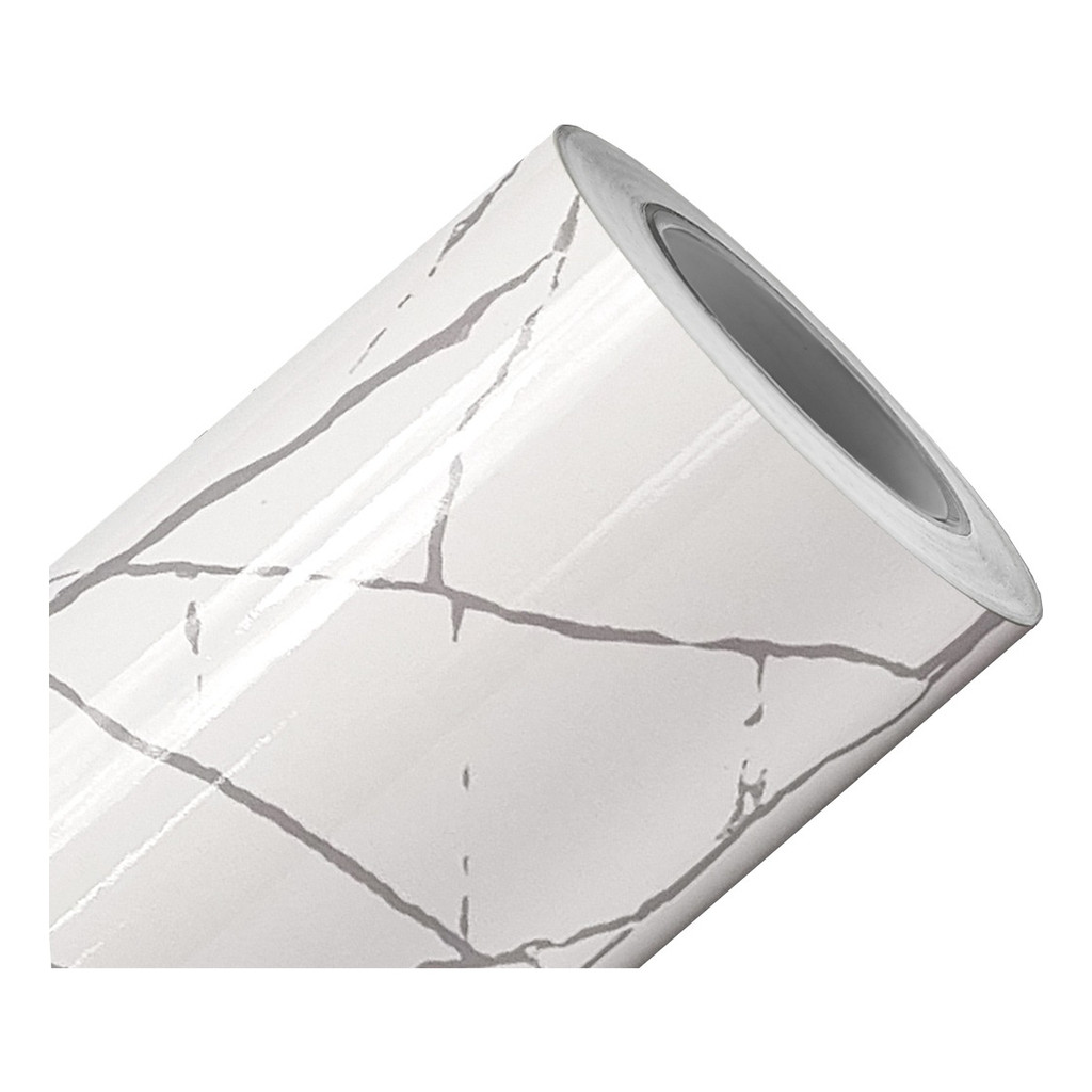 Papel Adesivo Mármore Lavável P/ Parede Moveis Pia Banheiro Cor Mármore Alba Pietra Branco Cinza