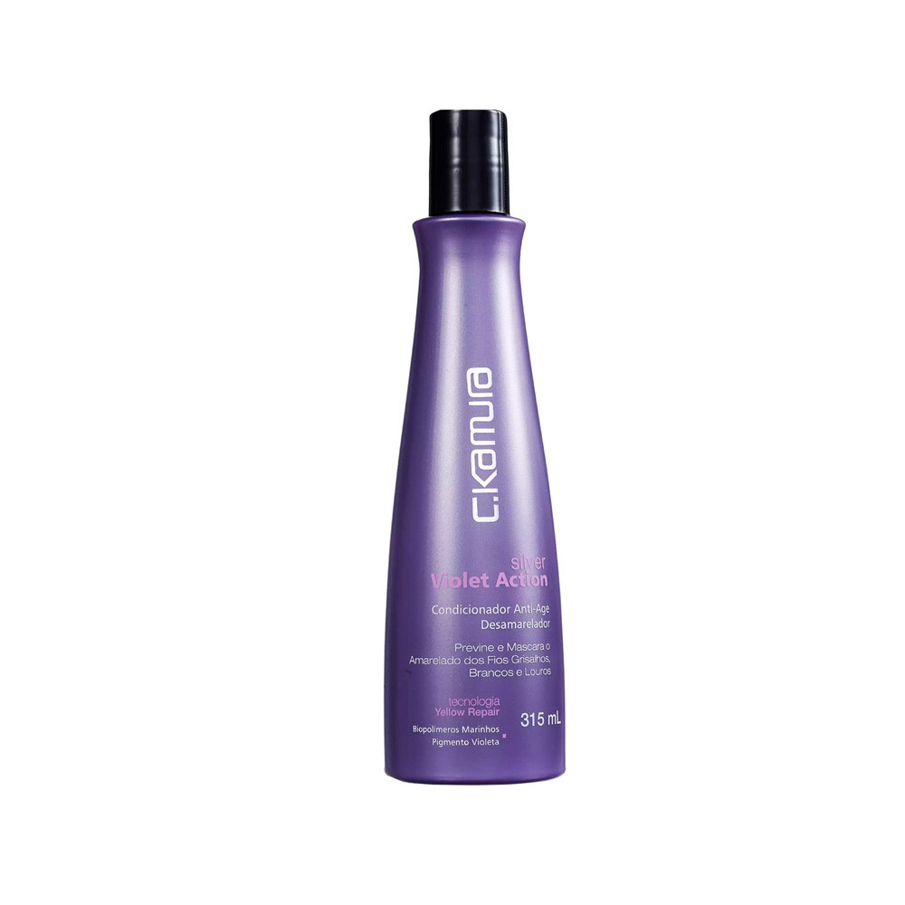 Condicionador Violet Action Silver CKamura Desamarelador 315ml em Oferta na Shopee