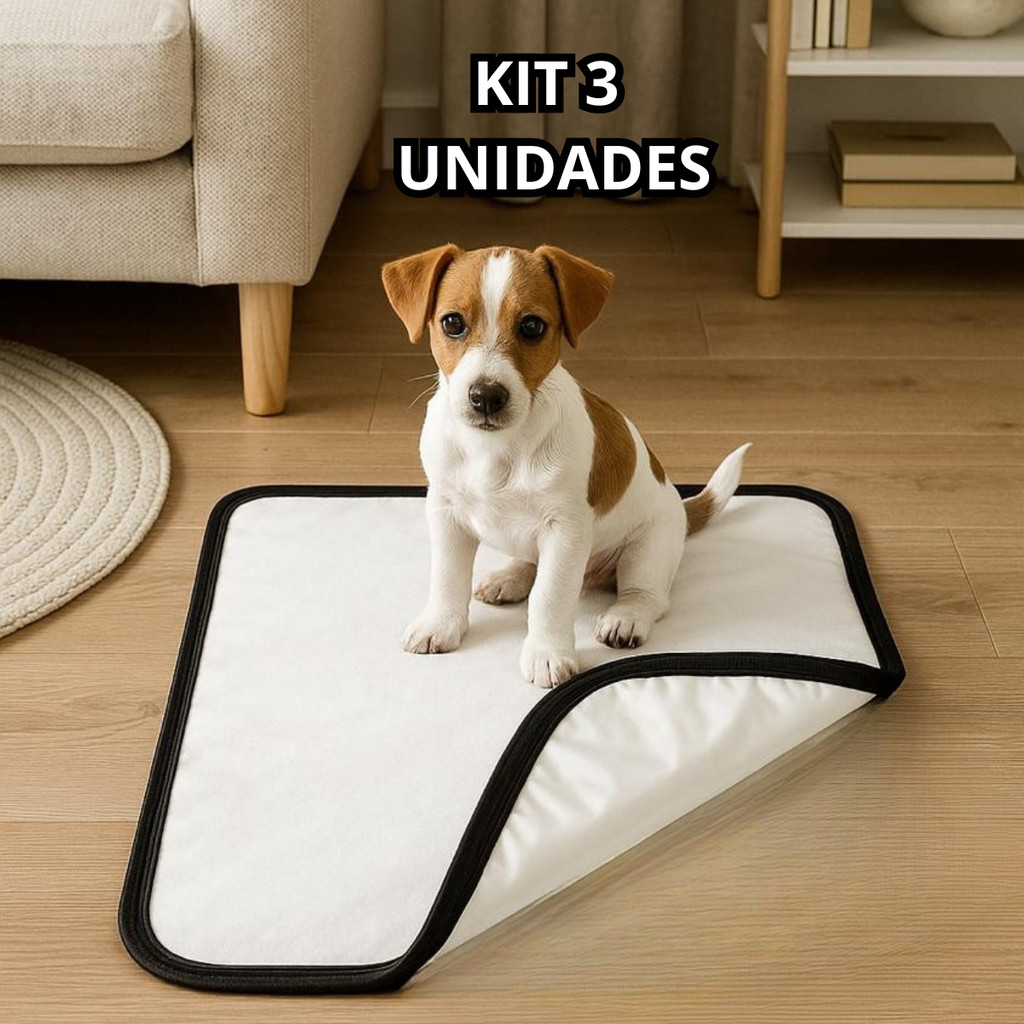 Tapetes Higiênicos Lavável Reutilizável Kits 3 Unidades para Pet Dog Xixi Gato Educador em Oferta na Shopee