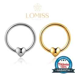 Piercing Conch Argola Titânio Coração Frontal Nostril Helix Septo Rook Nariz Daith