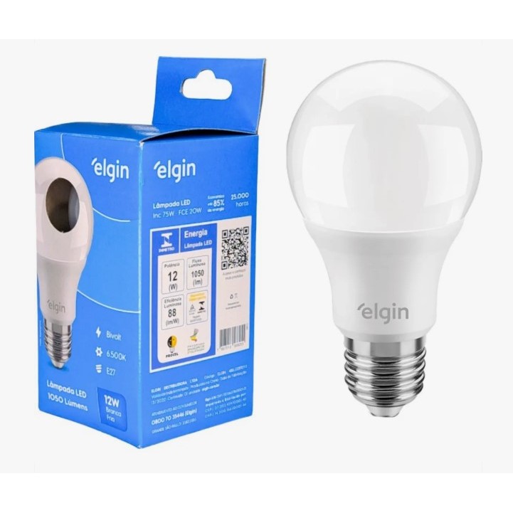 Lâmpada Super Led Elgin- A60 12W - 6500K
