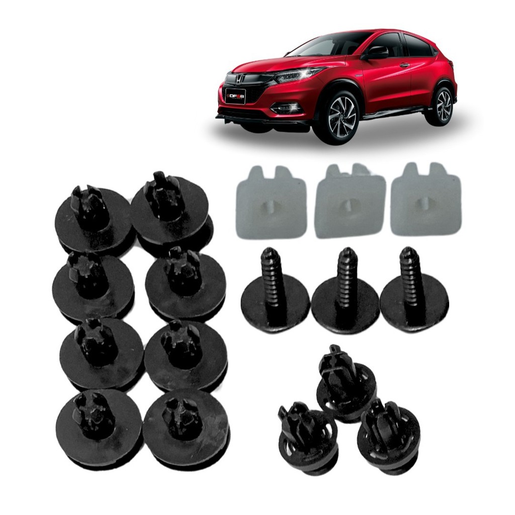 Kit 17 Presilha Parabarro Parachoque Honda Hrv 2015 16 17 18