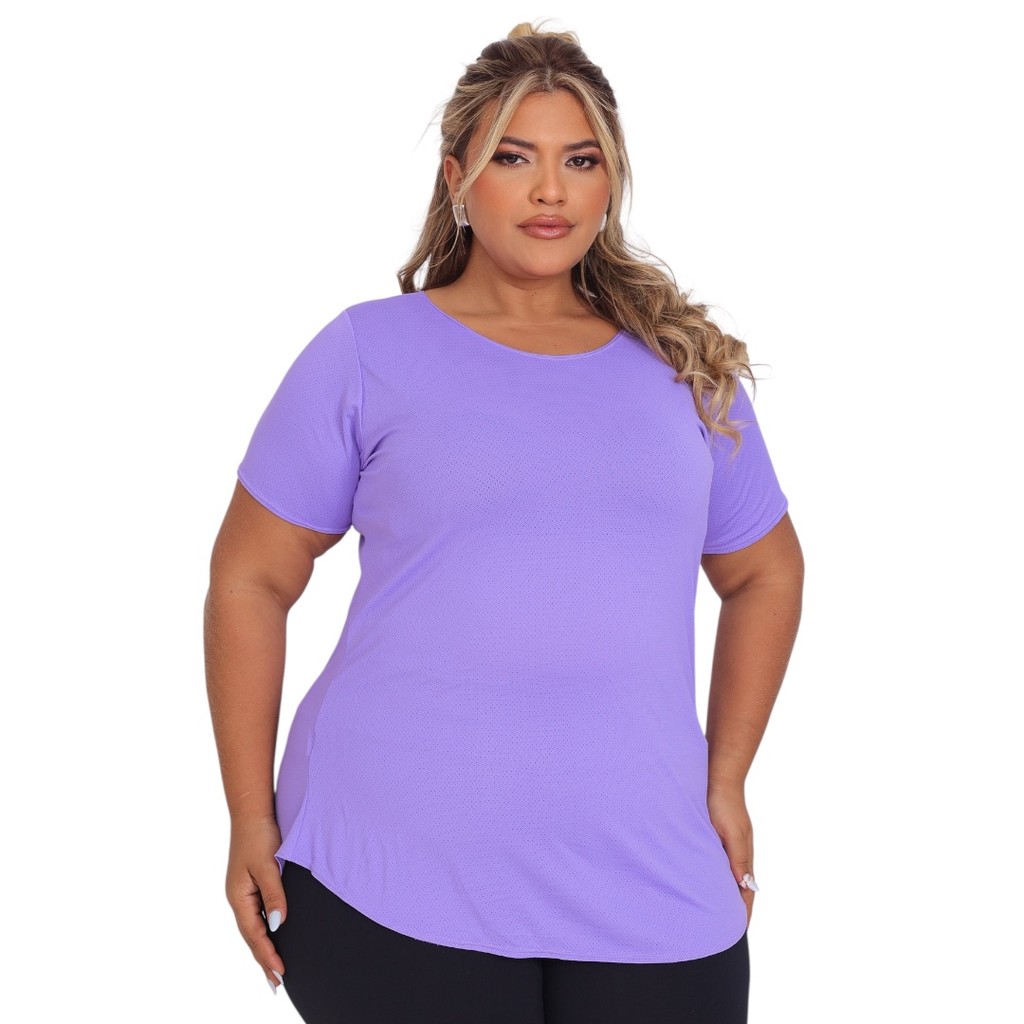 Camiseta T-Shirt Dry Fit Plus Size Feminina Para Academia