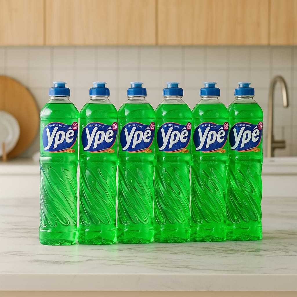 Detergente Lava Louças Ypê Limão 500ml Com 6 Unidades