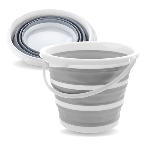 Balde Dobrável Retrátil Flexível 10L Silicone Com Alça Premium Alta Qualidade 10 Litros - Powermaid