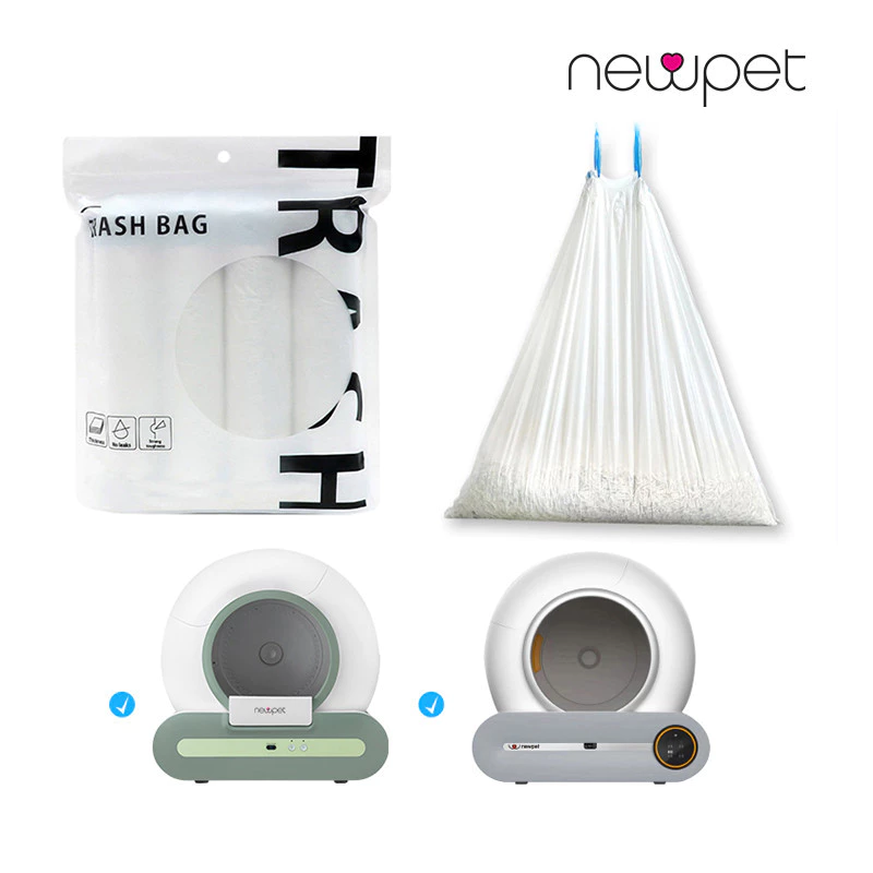 4 rolos de saco de areia para gatos Newpet Smart Litter Box Special Cat Litter Bag Saco de lixo higiênico para gatos Sacos de lixo degradáveis para cocô de animais de estimação para 15 sacos