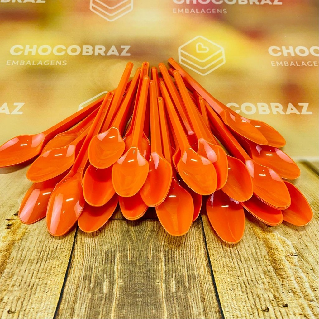 50~250 COLHER SOBREMESA LARANJA BELLO FESTAS em Oferta na Shopee