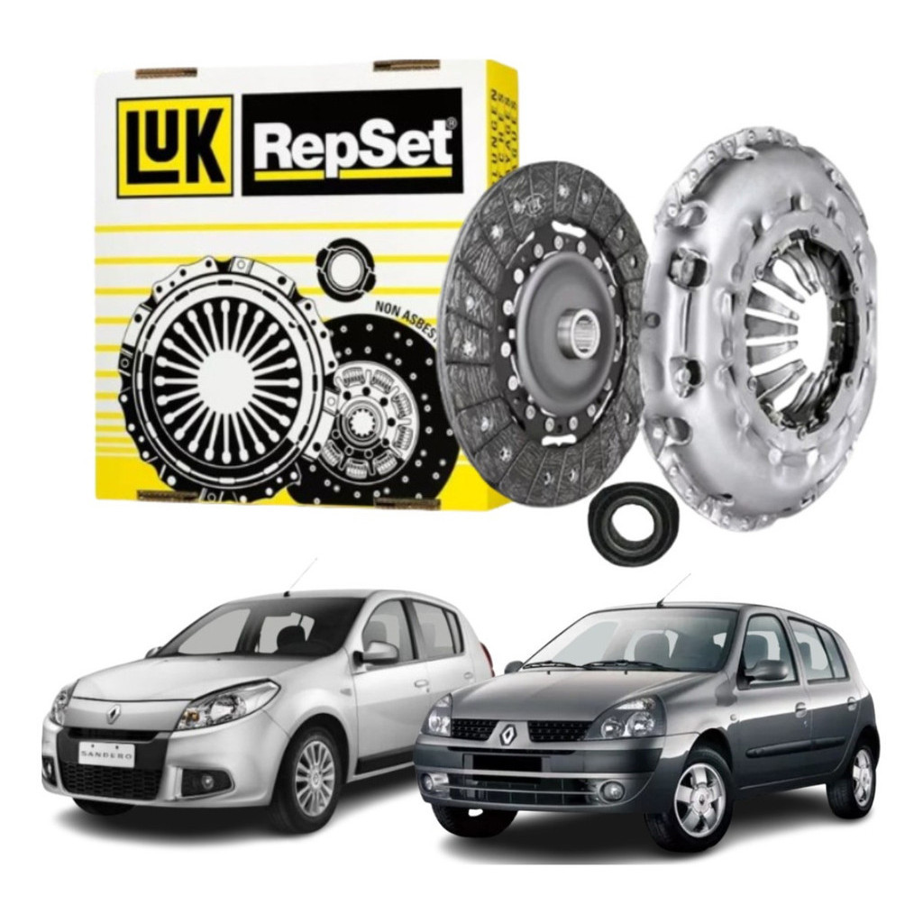 Kit Embreagem Renault Sandero Logan 1.0 2007 2008 2009 2010 2011 2012 2013 2014 Original Luk
