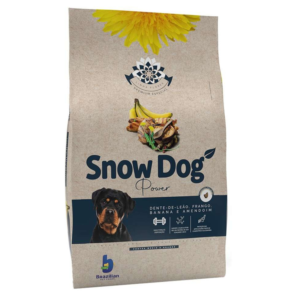 Ração Snow Dog Flores Power para Cães Adultos Porte Médio e Grande 20 kg - Pets