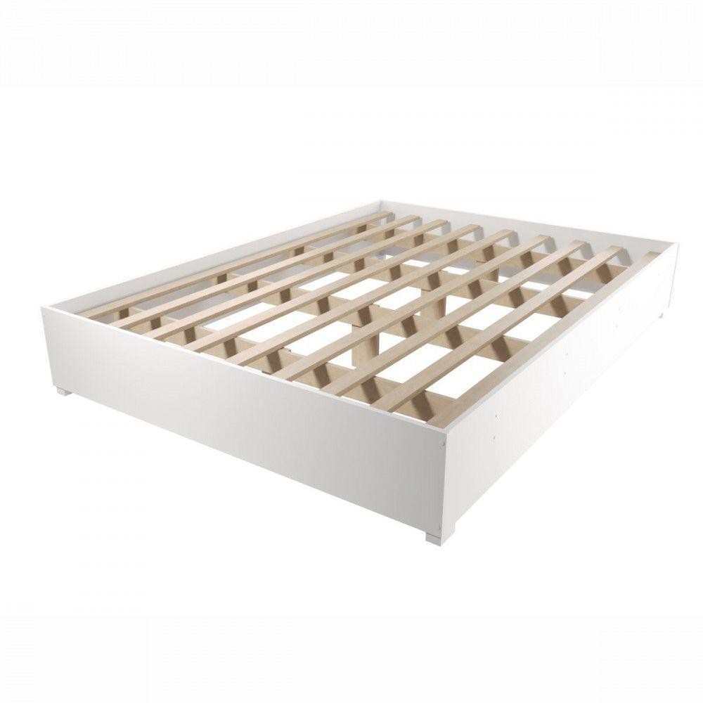 Base Cama Box Casal Imperatriz Com Pés Branco Viero Branco - Home & Living