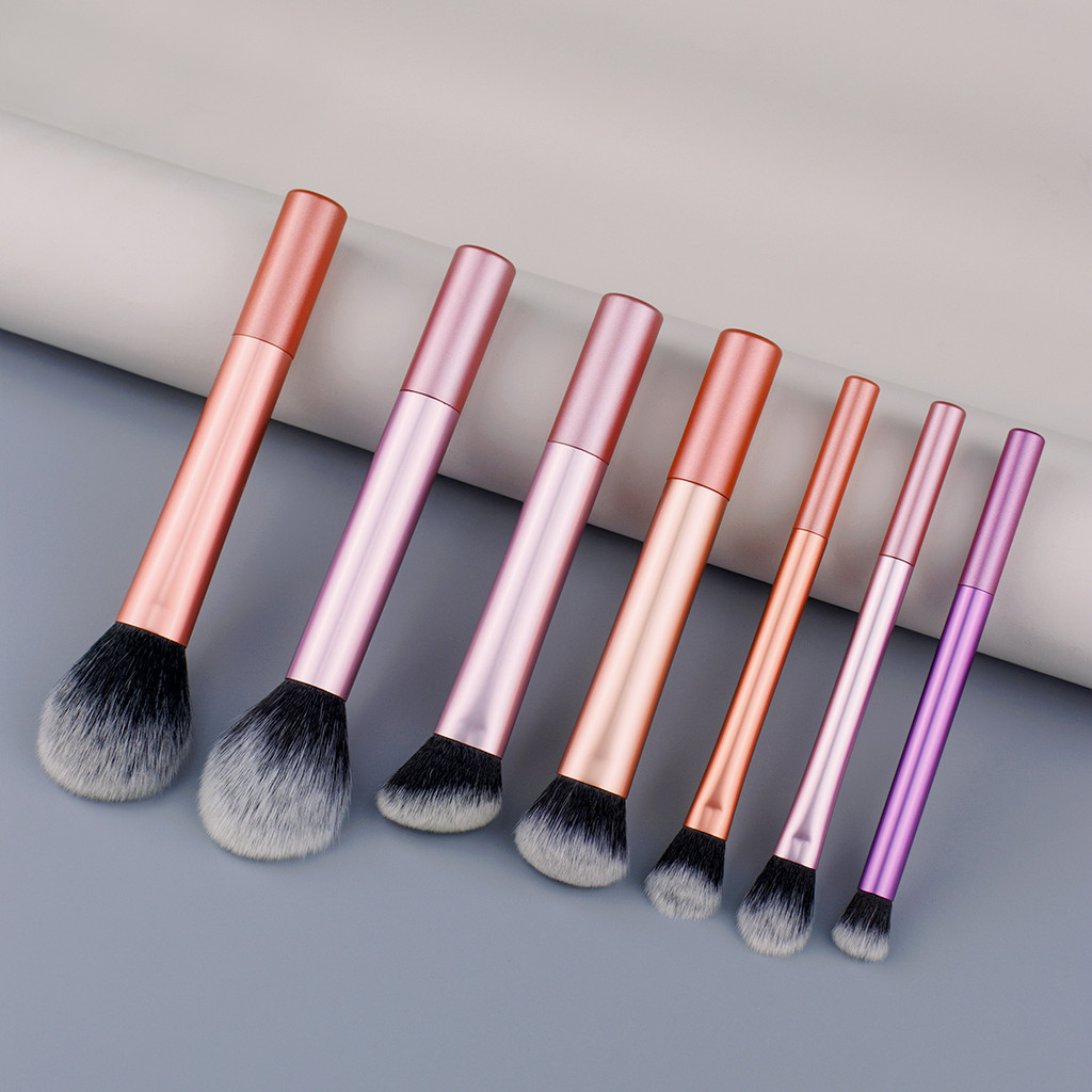 Novo Estilo 7 Big Mac Makeup Brush Set Portable Blush Brush Highlight Brush Ferramenta de Beleza para Iniciantes Adequada para Qualquer Tipo de Pele