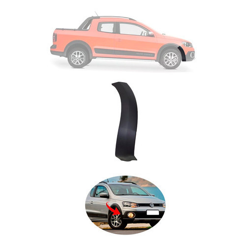 Moldura Para-choque Dianteiro Lado Direito Saveiro Cross G6 em Oferta na Shopee