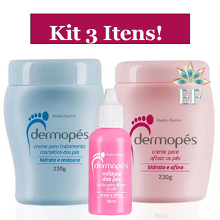 Kit DERMOPÉS 230g 3 Itens ( TRATAMENTO + AFINA + LOÇÃO ) Abelha Rainha em Oferta na Shopee