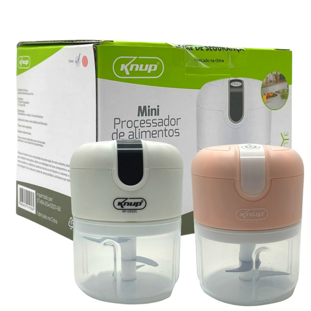 Mini processador de alimentos elétrico 200ml/100MLcom carregamento USB
