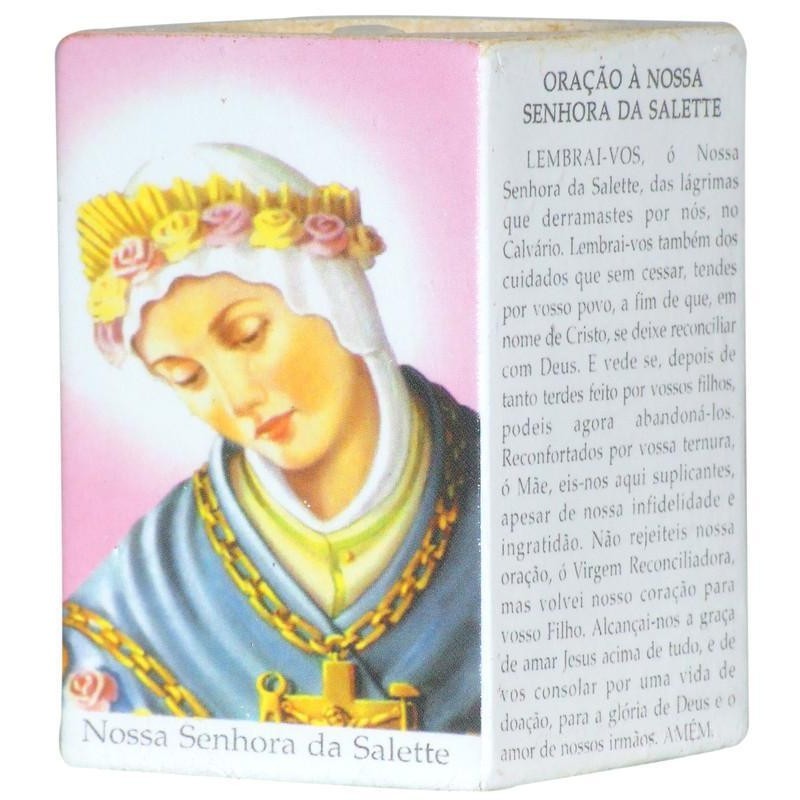 Suporte para Velas Nossa Senhora Salete Decorativo 9cm