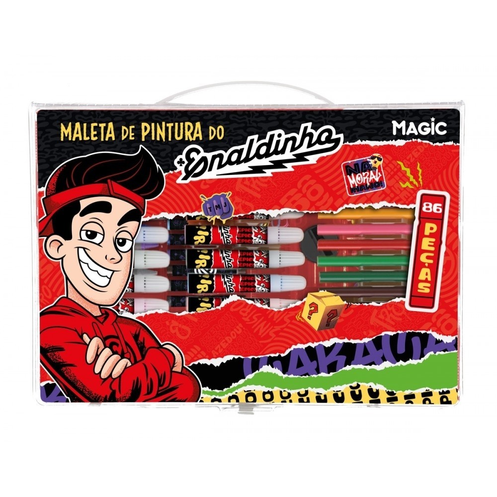 Maleta de pintura com 86 peças Enaldinho em Oferta na Shopee