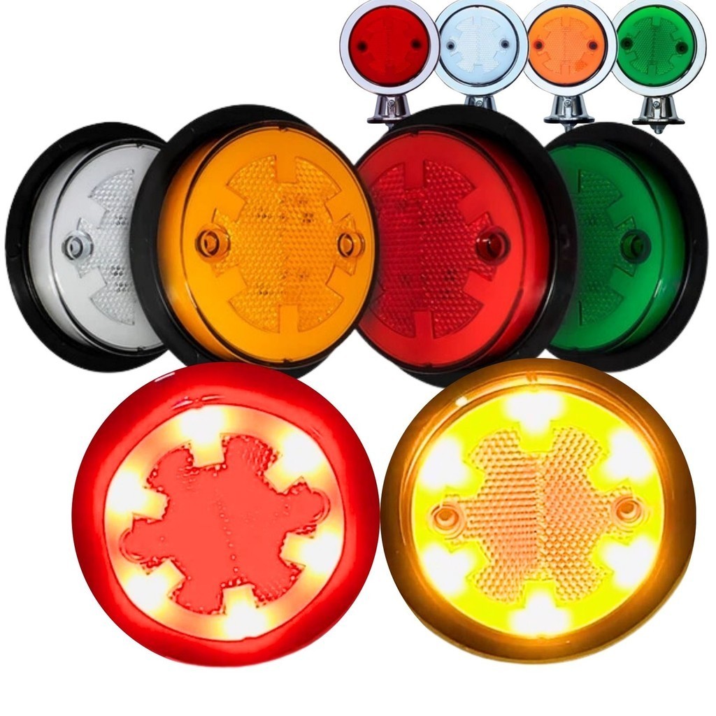 Refil Lanterna Led Bojuda Foguinho Maria Carcaça Plástica Cromada 12V 24V Apolo