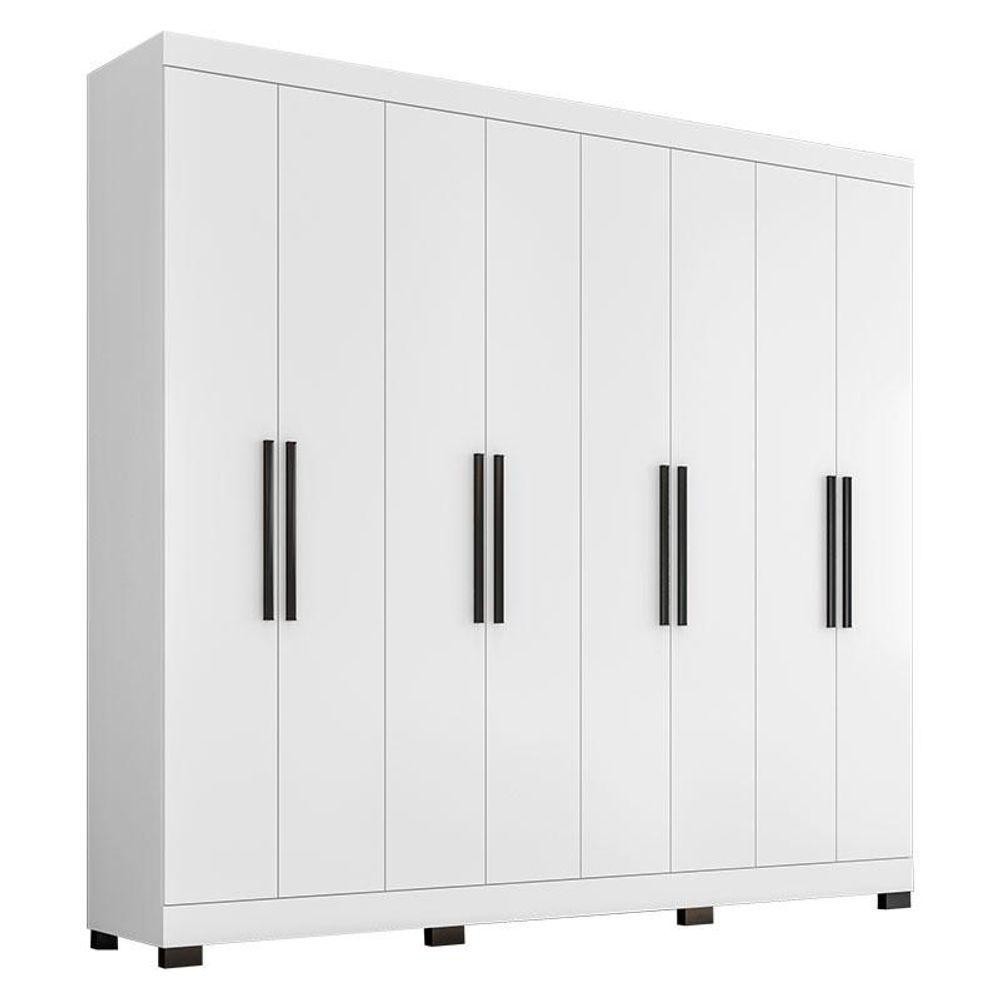 Guarda Roupa Casal Prime 1684 Branco Com Pés Reto News - Araplac - Home & Living