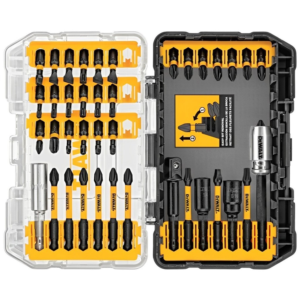 Kit com 40 Peças Bits e Soquetes de Impacto Flextorq Dewalt DWA2T40IRSET