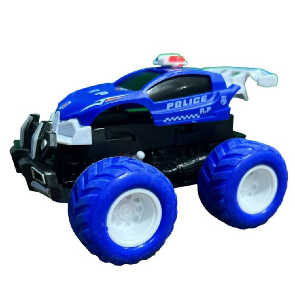 CARRO DE POLÍCIA FRICÇÃO COM BONECO INFANTIL 4X4