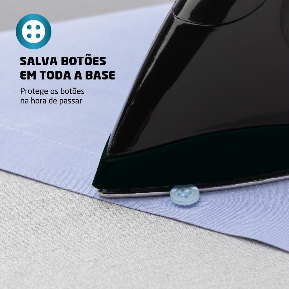Detalhes do Ferro de Passar Roupa Seco Mondial FSN55 Preto 127V