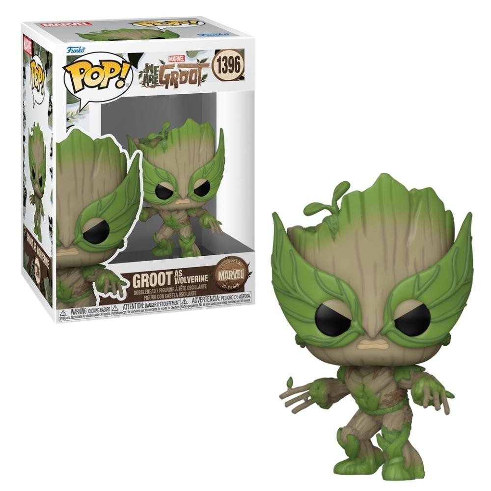 Boneco Funko Pop! Marvel 85 Anos - Groot como Wolverine em Oferta na Shopee