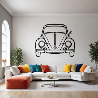 Quadro Decorativo Fusca Mdf Preto Vários modelos Fantásticos Fusca 60x30cm