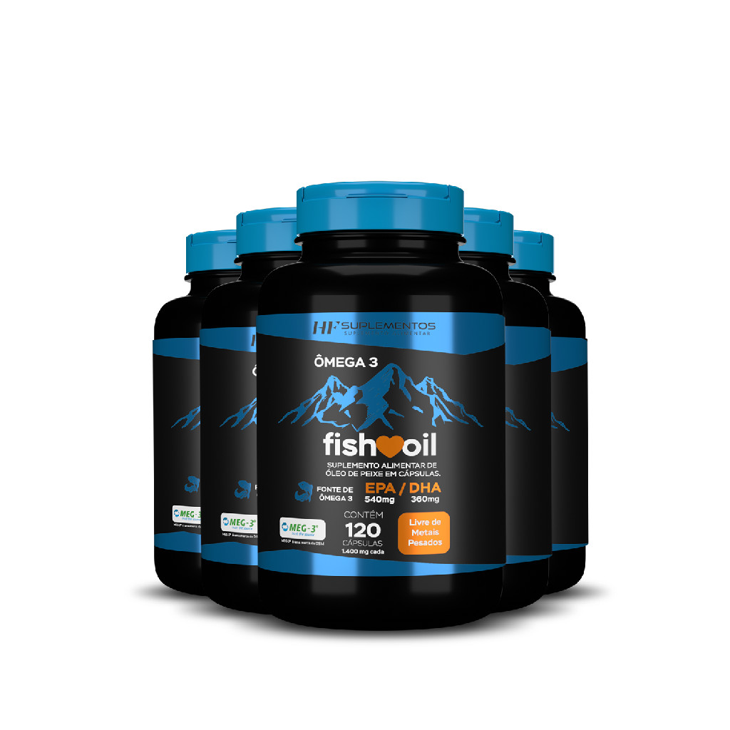 5X ÔMEGA 3 FISH OIL MEG 3 HF SUPLEMENTOS