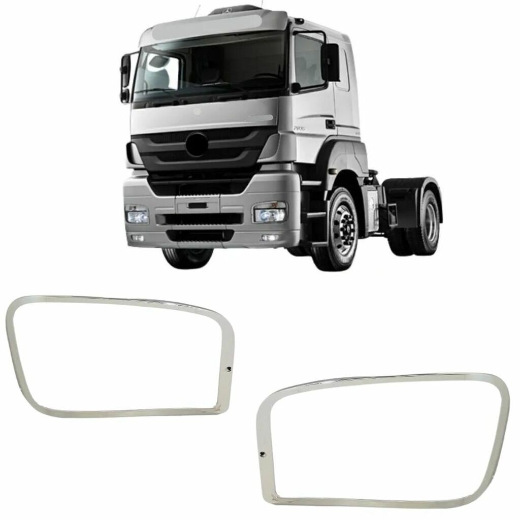 Aro Cromado Friso Farol Principal para Mercedes Axor anos 2005 a 2022