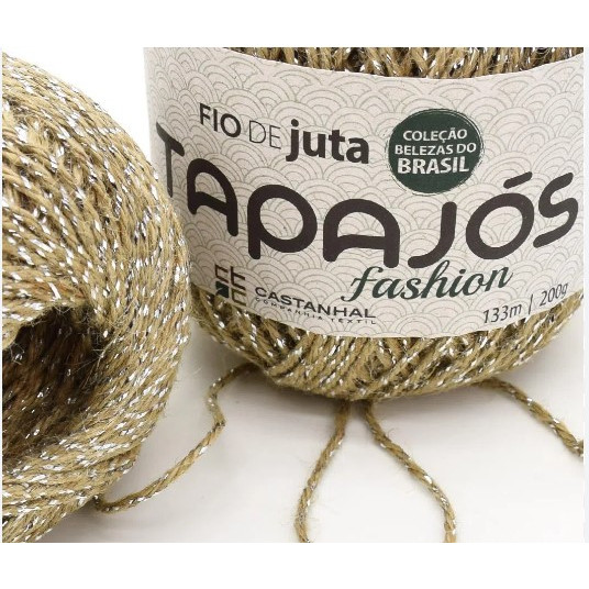 Rolo de Fio de Juta Castanhal Prata Para Laços Decoração Enfeites Casamento Amarração Convite - 340 metros