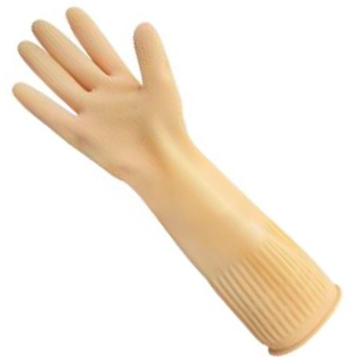 Luva Ranhurada Bege Punho Longo Volk CA15100