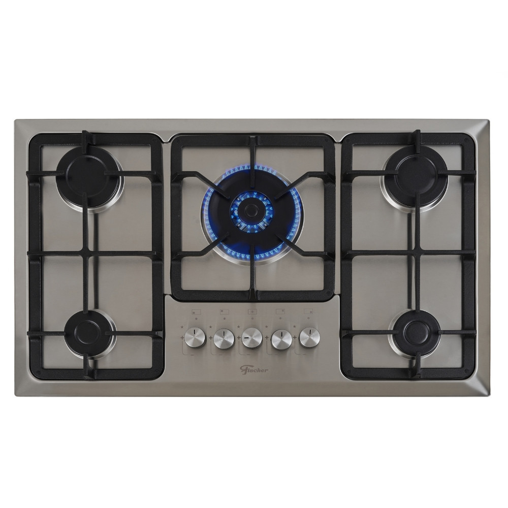 Cooktop 5 Bocas Fischer Infinity Tripla chama Acendimento Automático em Oferta na Shopee