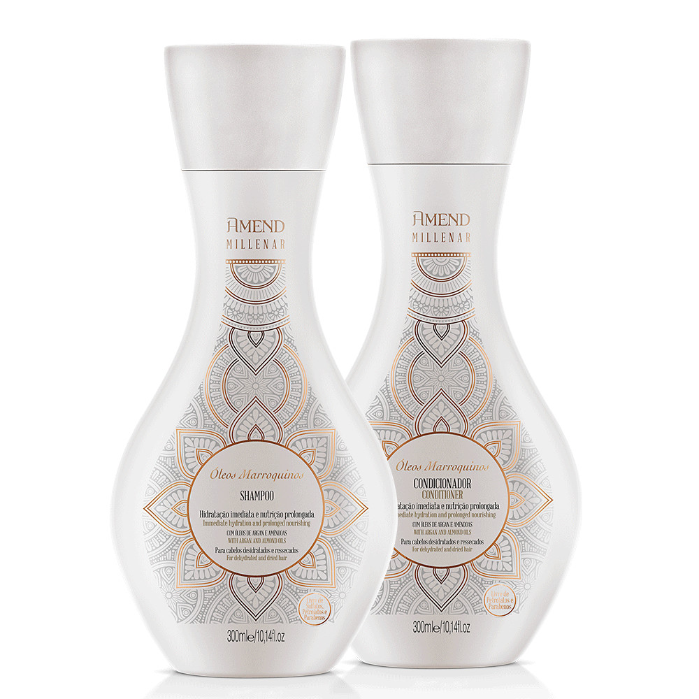 Kit Amend Millenar Óleos Marroquinos Shampoo e Condicionador em Oferta na Shopee