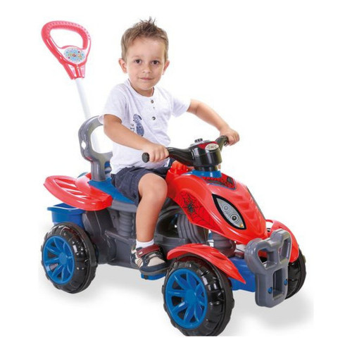Quadriciclo Carrinho Infantil Empurrador Andador Maral Cor Vermelho C/ Azul em Oferta na Shopee