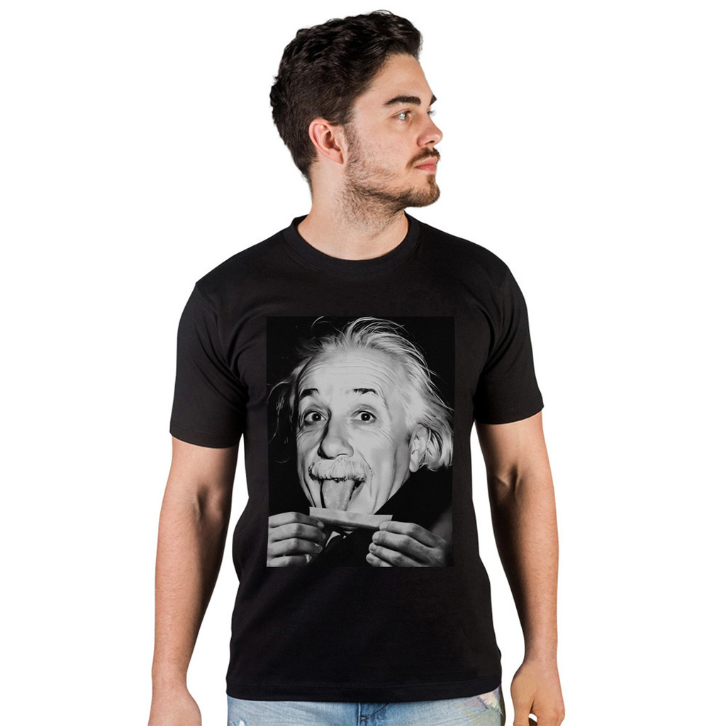 Camiseta Masculina Einstein Doidão Bolando Engraçadas Humor